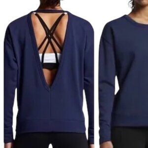 Nike Dri-Fit Navy Versa Open Back Sweatshirt Medium
